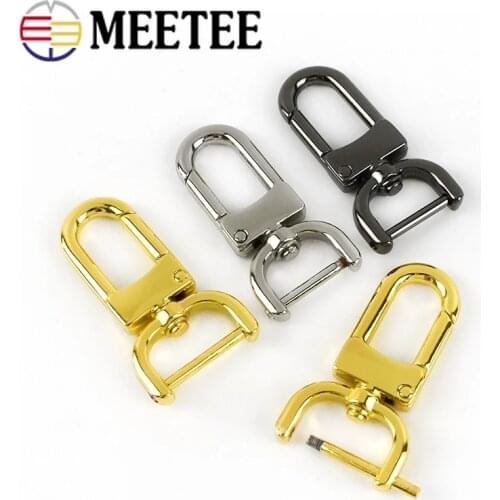 10pcs 13-26mm Metal Buckle Removable Screw Replacement Hook Lobster Carbiner Trigger Snap Clasp DIY Bag Strap Buckles Accessory