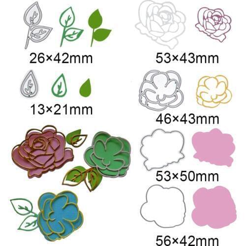 Bloom Roses Leaves Metal Cutting Dies Stencil for DIY Scrapbooking Photo Album Embossing Paper Cards mould Decorative Crafts