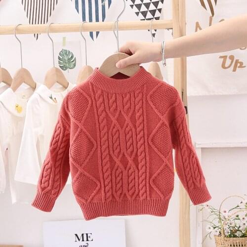 Cute Solid Spring Autumn Tops Boys Sweater Jacket Coat Kids Knitting Overcoat Outwear Teenager Children Clothes High Quality