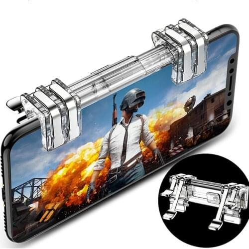 Mobile PUBG Trigger Gamepad Controller Sensitive Touch L1R1 Fire Button Shooter Grip Trigger Aim Key Joystick for IOS forAndroid