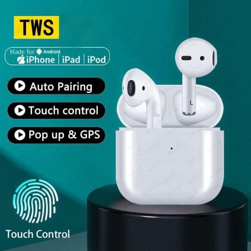 Bluetooth Earphones Mini Pro 4 TWS Wireless Headphones In-Ear Stereo Earbuds Hi-Fi Hands-Free Headset For Smart Phone