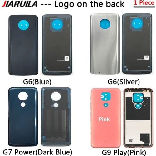 Battery Back Cover Glass Rear Battery Housing With Glue For Moto One / G6 Plus / G7 Power / One Macro / G9 Play / E7 / X4