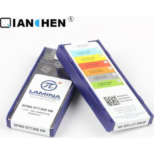 Genuine original high quality high-performance LAMINA SPMG 07T308 NN LT30 (10pcs/lot) tungsten Carbide Cutting tools inserts