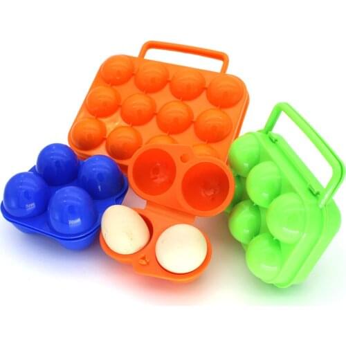 Outdoor Camping Tableware Portable Camping Picnic BBQ Egg Box Container Egg Storage Boxes Travel Kitchen Utensils Camping Gear