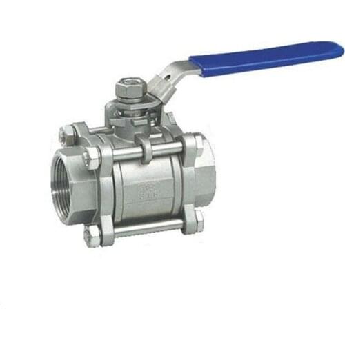 1/2”-2”High Pressure 3 Piece Full Port Ball Valve BSPT Thread Type SS304 Max 1000 psi Manual Handle Stainless Steel 304
