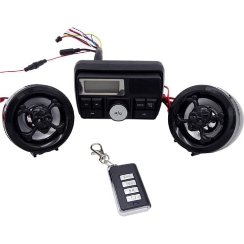 3 inch Motorcycle Alarm Waterproof Sound System FM Radio Stereo Amplifier MP3 Speakers Anti-Theft Alarm System with USB SD Slot