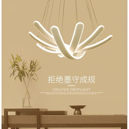 Restaurant chandelier led modern minimalist art personality bedroom chandelier, Scandinavian study lamps lighting