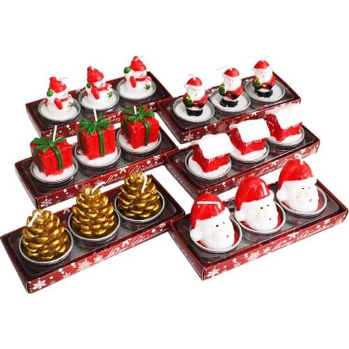 3Pcs New Year 2022 Christmas Pine Cones Candles Ornaments Natal Gifts Xmas Tree Christmas Decorations for Home Noel Navidad 2021