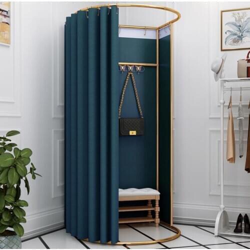 Temporary movable fitting room track clothing store landing convenient outdoor changing room display curtain