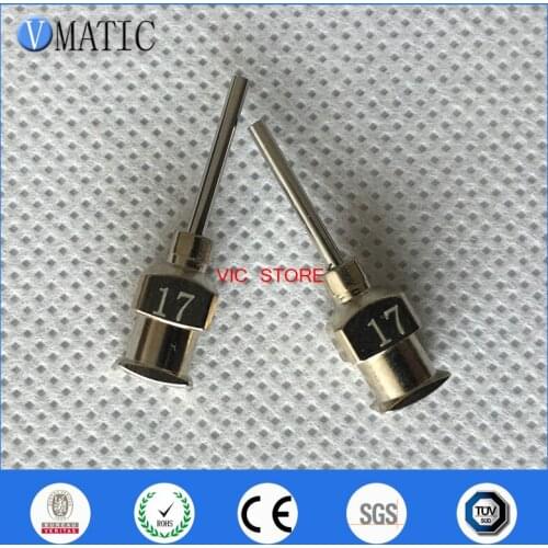 High Quality 0.5'' Length 17G All Metal Tips Blunt Stainless Steel 12Pcs Glue Dispensing Needles Syringe Needle Tips 1/2 Inch