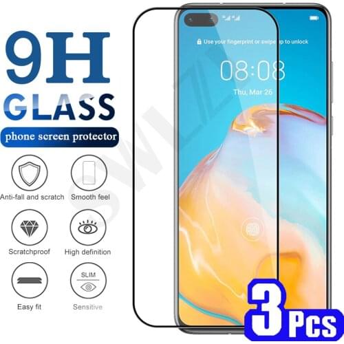 3-5Pcs tempered glass for Huawei P40 lite E P30 P smart Z S 2021 2020 plus 2019 P20 pro phone screen protector protective film