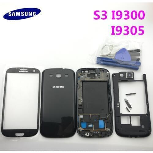 Replacement Parts Full Housing Case Battery cover+Buttons+Glass Panel For Samsung Galaxy S3 i9300 i9305 9300i+Tools