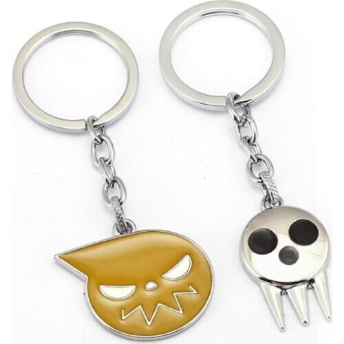 1 Pcs New Anime SOUL EATER Keychains Car Phone Charm Key Chain Souleater Death The Kid Pendant Keyrings Holder Figure Toys