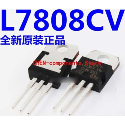 10pcs Brand new original authentic L7808CV TO-220 three-terminal regulator tube
