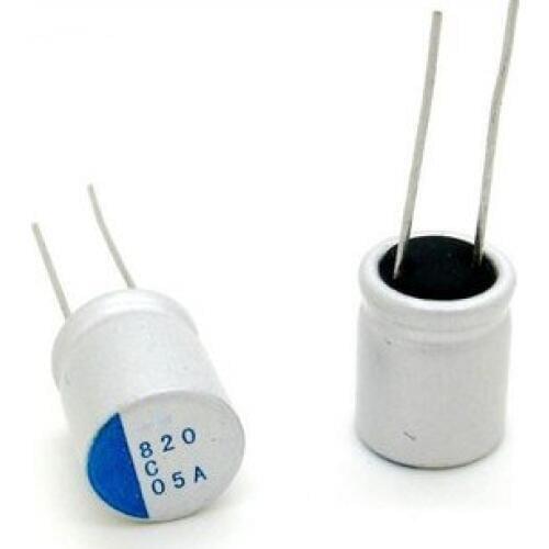 100PCS 16V820UF DIP Aluminum Electrolytic Capacitors 820UF 16V 8*12MM