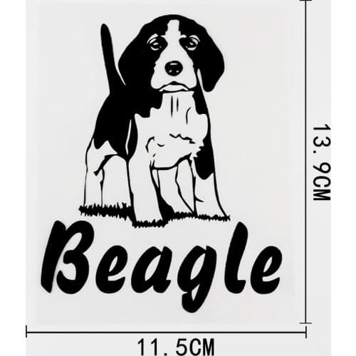 11.5CM*13.9CM Funny Animal Dog Beagle Vinyl Car Sticker Decal Black/Silver 8C-0322