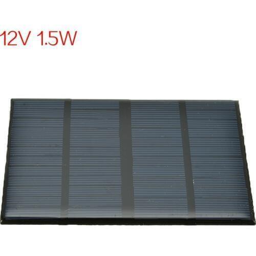 12V 1.5W Solar Panel Standard Epoxy Polycrystalline Silicon DIY Battery Power Charge Module Mini Solar Cell Charging Board
