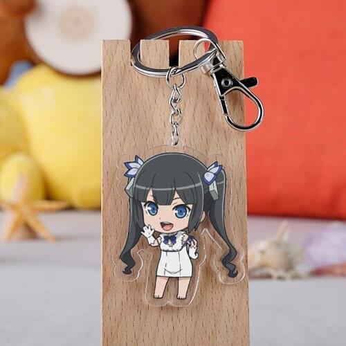 5 Styles Is It Wrong To Try To Pick Up Girls In A Dungeon Keychain Hestia Anime Key Chain Wallenstein Cartoon Keyring Gifts