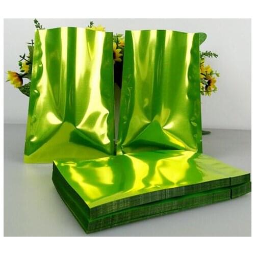 6*9cm green/white aluminum foil pouch heat seal foil bag for food Packaging bags vacuum bags food pouch