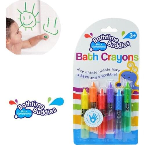 6 Pcs Drawing Toys Baby Bath Crayons Toddler Washable Bathtime Safety Fun Play Educational Kids Toy Bath Toy
