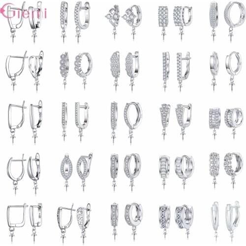 925 Sterling Silver Earring Making French Earring Hooks Wire Settings Base DIY Jewelry Making Findings Supplies Accessories
