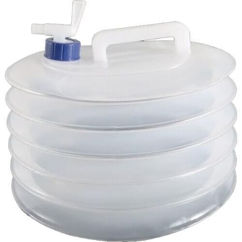 Car Foldable Bucket Outdoor Travel Portable Large Capacity Bucket with Tap Water Bag