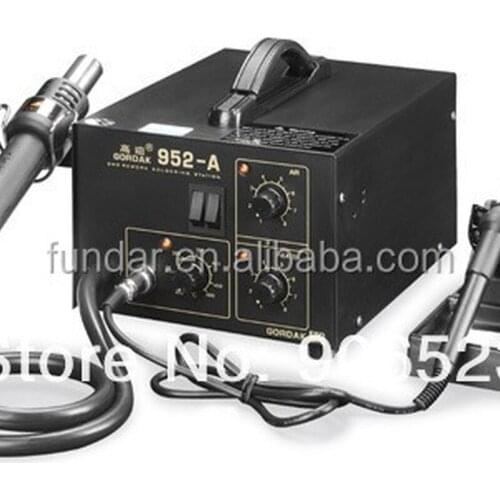 Free shipping Gordak-952A 2 in 1 Desoldering Station Hot Air heat Gun with SMD Soldering station