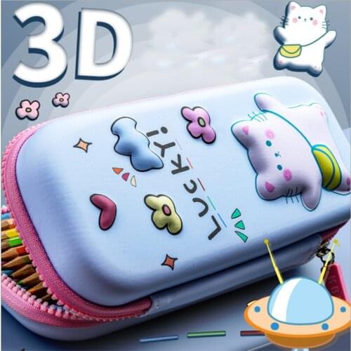 Students Pencil Case Pencil Case Mens And Womens 3D Cartoon Cute Large Capacity Pencil Case Simple Pencil Case