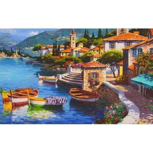 D0810 Oil Painting Art Silk Fabric Poster Art Decor Indoor Painting Gift