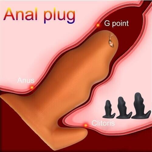 Xiaolong two-color liquid silicone men and women with posterior chamber anal plug soft super thick anal plug into sexual product