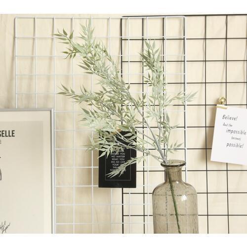 1pc Artificial Green Bamboo Leaves for Home and Hotel Office Decoration Fake Green Plants Greenery Leaves