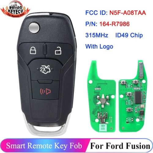 KEYECU Replacement Folding Remote Key Fob 315MHz for Ford Fusion 2013 2014 2015 2016 N5F-A08TAA
