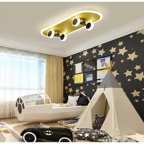 Creative Cartoon Skateboard Children Ceiling Lamp Kids Room Lamp Bedroom Lamp Kindergarten Decorative Ceiling Lamp