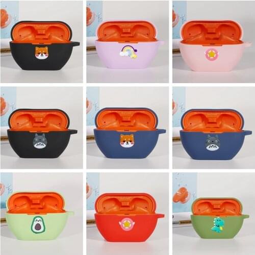 Cartoon Earphone Cases For Sony WF-SP800N Cover funny Non-slip Silicone Protect Headphones Cover WF SP800 / SP 800 Case