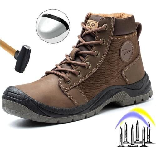 Mens Metal Toe Safety Shoes Indestructible Work Boots Steel Toe Breathable Sneakers Work Shoes Military Boots