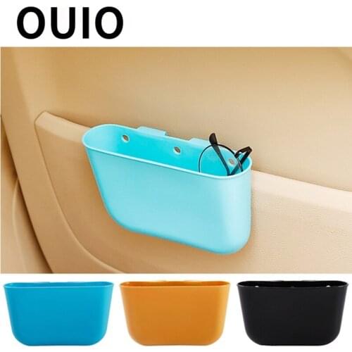 OUIO 1PC Car Hanging Trash Box Phone Holder Storage Bag Auto For Ford Focus 2 3 Fiesta Mondeo MK4 Ranger Toyota Corolla chr RAV4