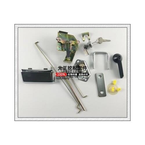 Suitable for PC60/100/120/200-5 door lock PC120-6 cab door lock assembly excavator accessories