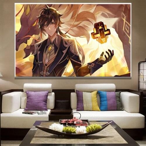 Genshin Impact Series Posters HD Poster Anime Girl Poster Sticker Home Decor Study Bedroom Bar Cafe Wall Painting