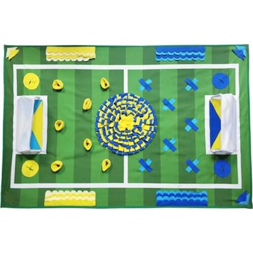 Rectangular Football Field Dog Snuffle Feeding Mat Round Pet Nosework Training Slow Eating Mat Durable Play Pad Washable