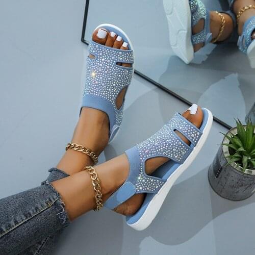 Fashion Women Sandals 2021 New Summer Women Shoes Comfortable Sandals Ladies Slip-on Flat Sandals Women Sandalias mujer