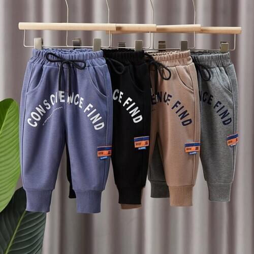 6-month-old-4-year-old boy cartoon pants spring and autumn pants sportswear casual fashion pants letter printed pants