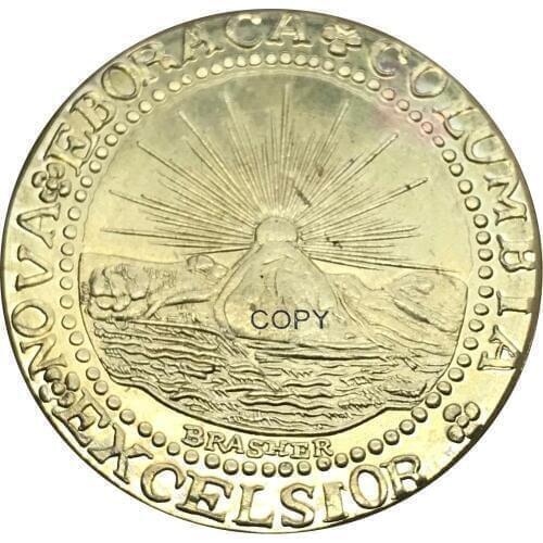 United States 1787 New York and Related Issues Brasher Doubloons EB on Breast Brass Copy Coins