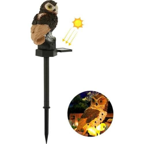 Waterproof Solar Power LED Light Outdoor Garden Decor Accessories Statues Garden Path Yard Lawn Animal Bird Ornament Lamp 5