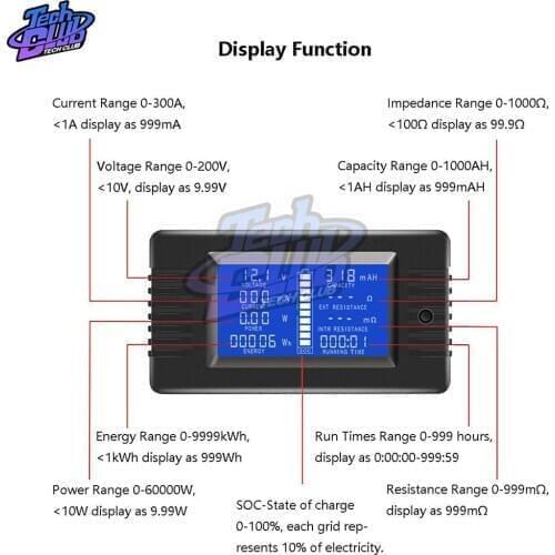PZEM013 DC 0-200V 10A Voltmeter Ammeter Car Battery Tester Capacity resistance electricity Voltage Meter monitor 12v 24v 48v 96v