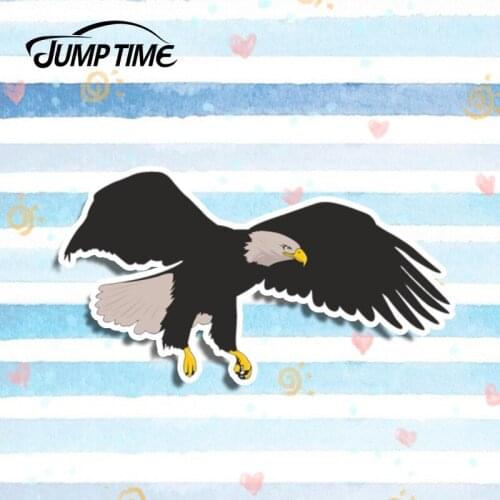 Jump Time 13cm x 6.8cm Eagle United States Sticker Military Aviation Car Truck Skateboard Laptop Sticker And DECAL Car Styling