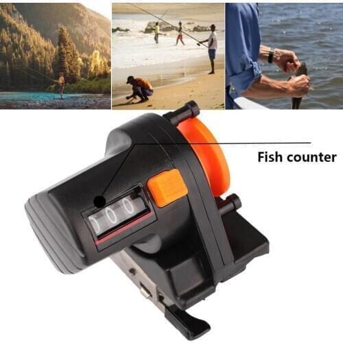 High precision 0-999m fishing line counter reel strong depth counter plastic meter display digital abs finder gauge line A7V8