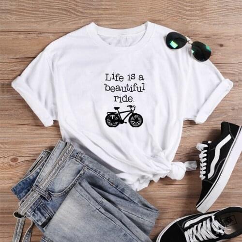 Beautiful Ride Funny T Shirt Women Summer Short Sleeve Cotton Tshirt Women Black Lives Matter Shirt Casual Tee Shirt Femme Topme