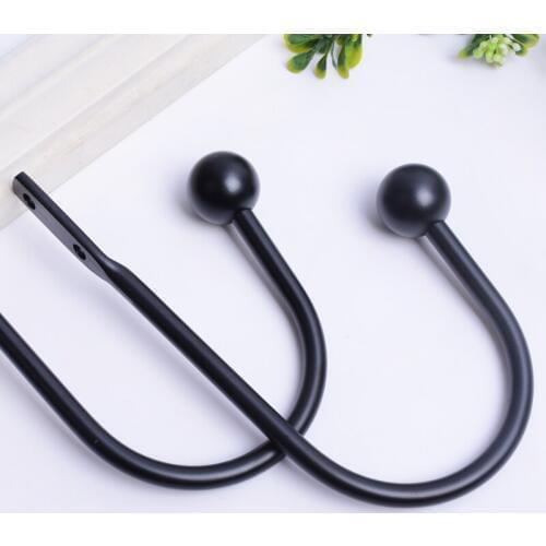 1 Pair Europe U Shape Curtain Hooks Pothook Wall Tiebacks Tassel Hanger Coat Hat Hook Curtain Accessories Holdback Home Decor