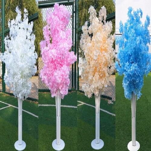 10 Pcs Uplcale Stage Decor Encryption Cherry Tree Multi Colors Wedding Decoration Runner Aisle Road Guide Flower Party Presents