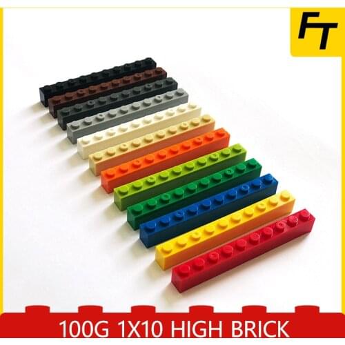 100g Small Particle 6111 High Brick 1x10 DIY Building Block Compatible with Creative Gift MOC Building Block Castle Toy